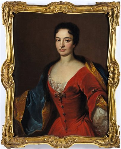 "Ritratto di gentildonna in abito rosso" 